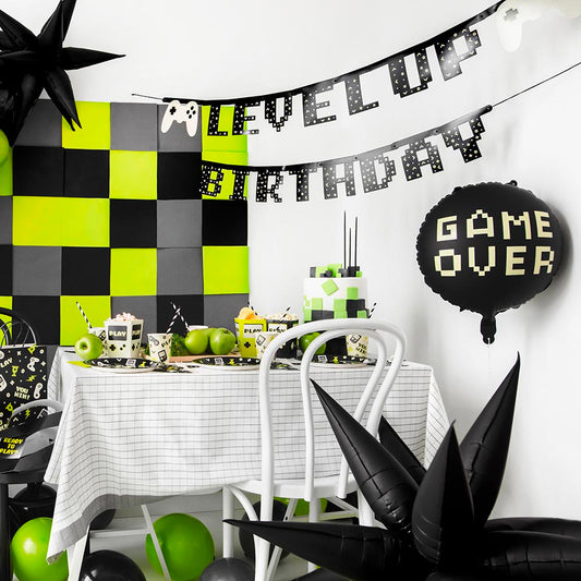 Guirlande d'anniversaire jeux vidéo : decoration fete garcon