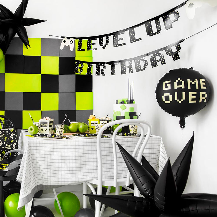 Guirlande d'anniversaire jeux vidéo : decoration fete garcon