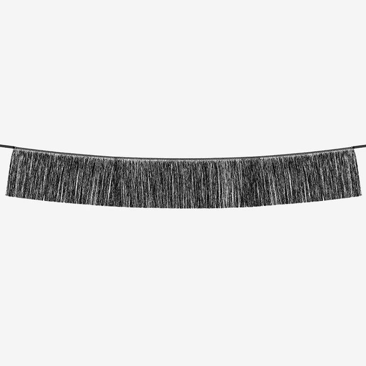 Guirlande à franges noires pour décoration du Nouvel an