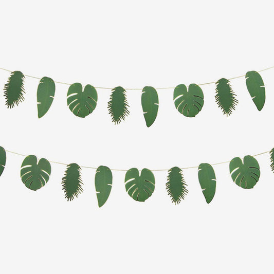 Guirlande feuilles tropicales pour décoration