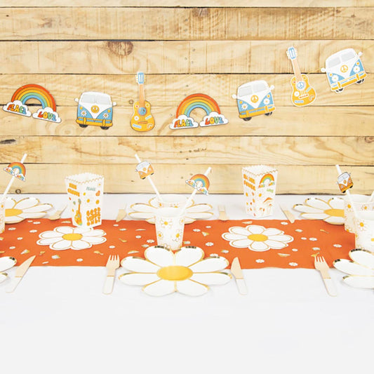 Guirlande hippie : decoration anniversaire thème annee 60