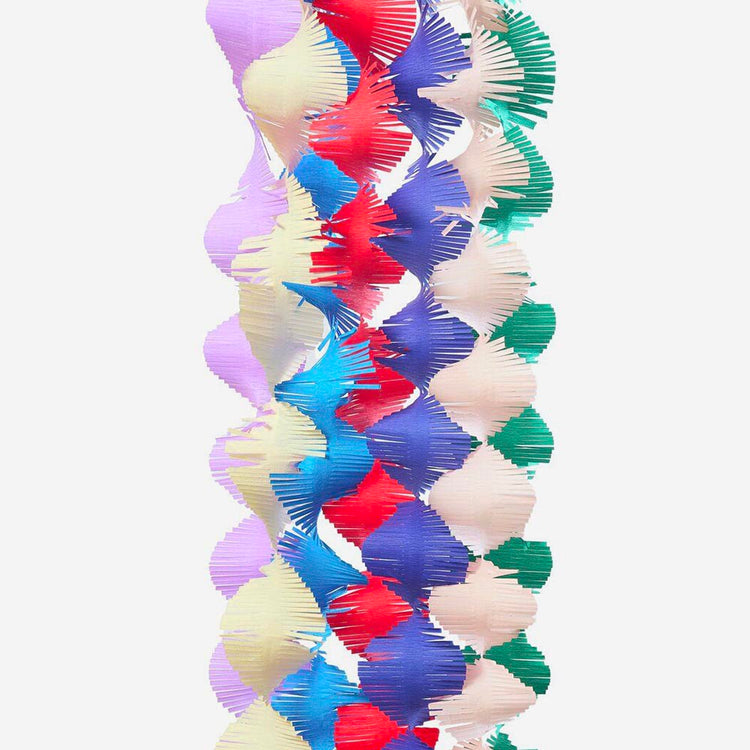 Guirlandes de crépons pour déco murale de fête