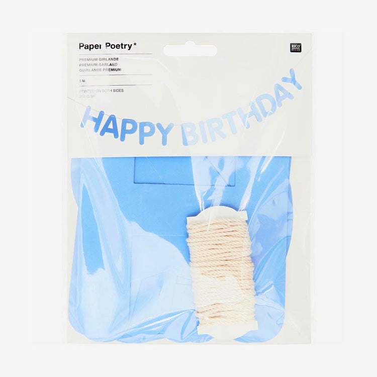 Guirlande bleu pastel pour table dâanniversaire voiture