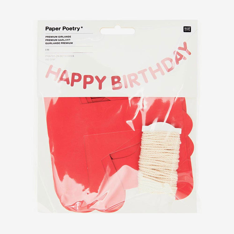 Guirlande rouge pour la Saint Valentin