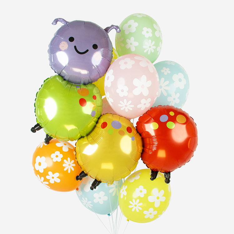 Ballon mylar chenille mignonne : deco anniversaire printemps