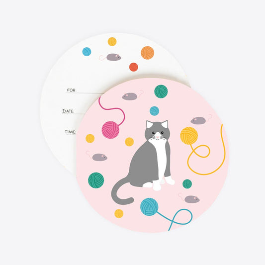 8 invitations anniversaire chat pour enfant My Little Day