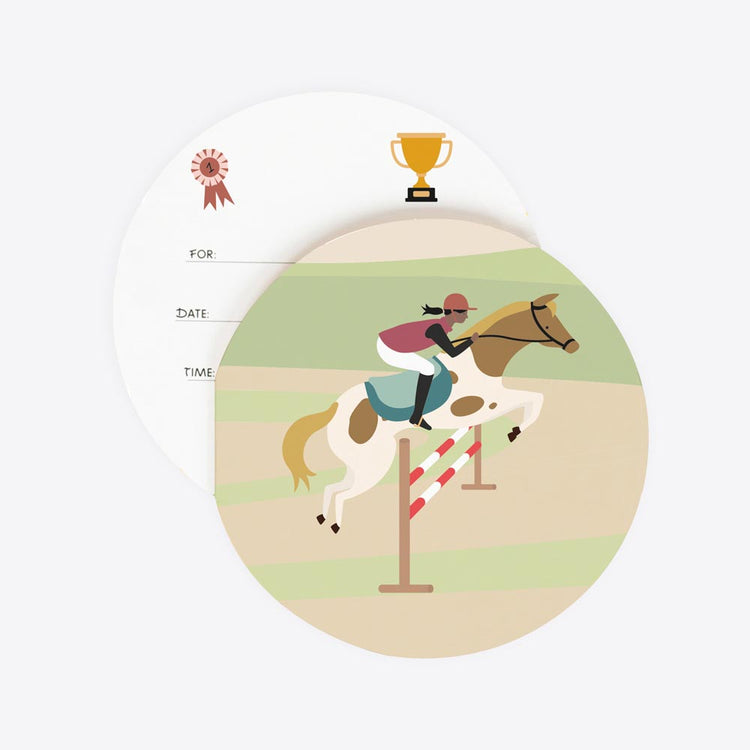 8 invitations anniversaire cheval pour enfant My Little Day