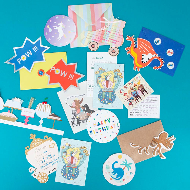 Invitation anniversaire licorne galactique pour anniversaire licorne