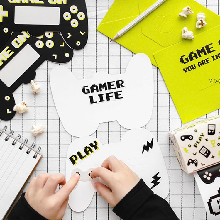 6 cartons anniversaire gamer pour anniversaire jeux video