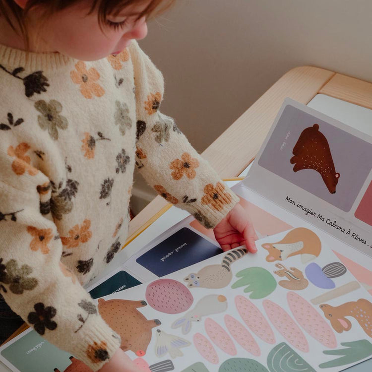 Jeu magnétique ours, lapin, faon, bois : idée cadeau anniversaire enfant