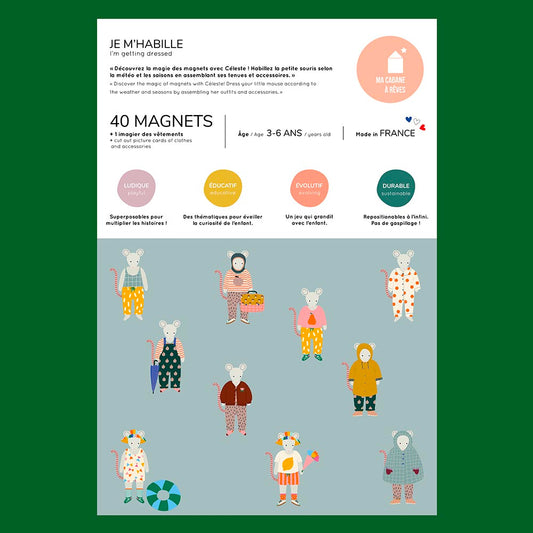Jeu magnétique Je m'habille : idée cadeau de Noël enfant