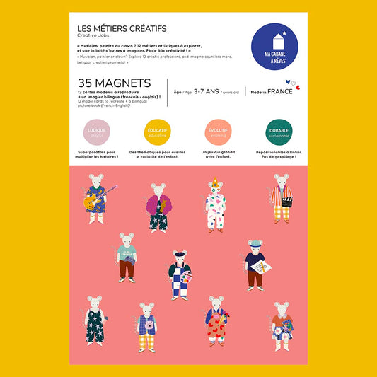 Jeu magnétique Les métiers créatifs: idée cadeau de Noël enfant