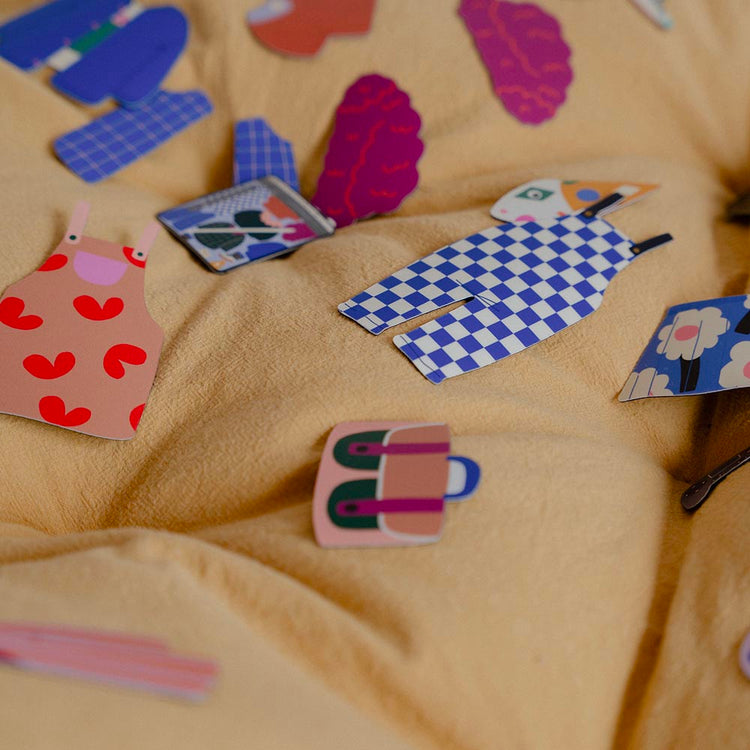 Jouet magnétique sur le thème des métiers artistiques : musicien, peintre, clown, idée cadeau anniversaire enfant