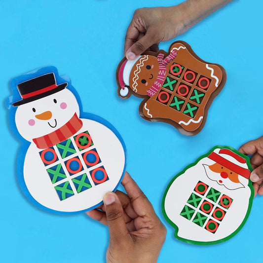 1 jeu de morpion noël à glisser dans calendrier de l'avent, sous le sapin ou sur table noel