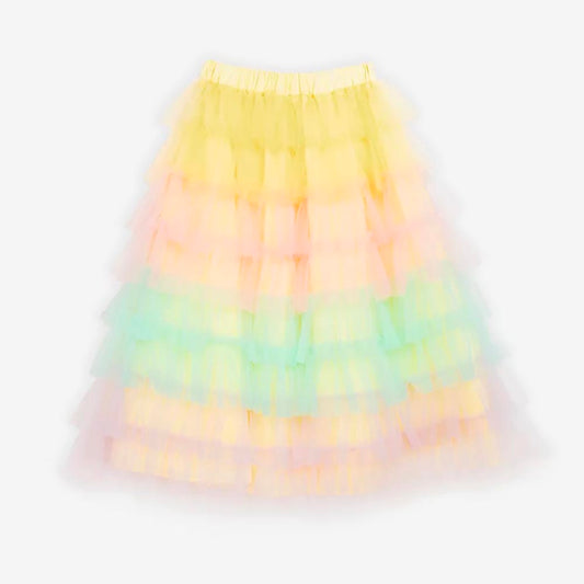 Jupe pastel à volants, tenue festive et douce pour fillettes