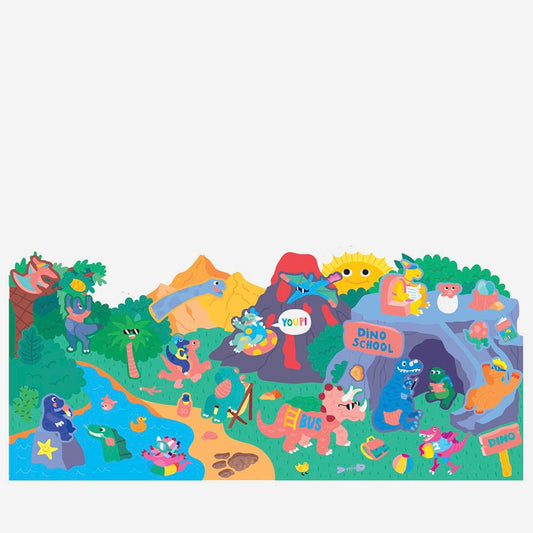 1 poster dino à colorier et à sticker parfait pour Noël
