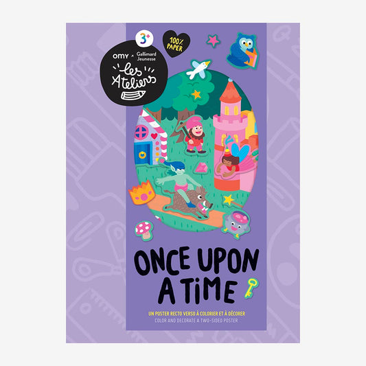 1 poster contes de fées à colorier et à sticker idéal comme cadeau de Noël