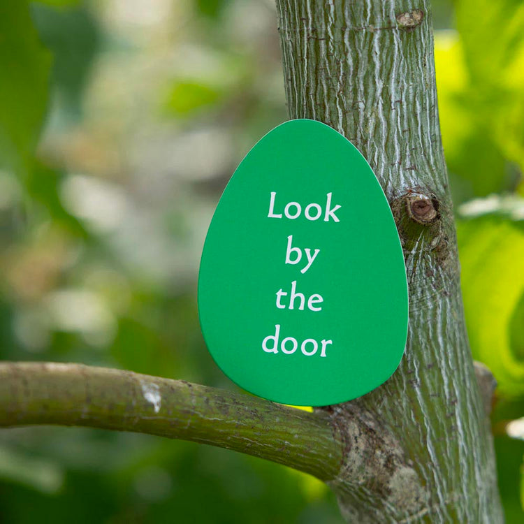 Kit chasse aux oeufs lapin vert : accessoire decoration fete