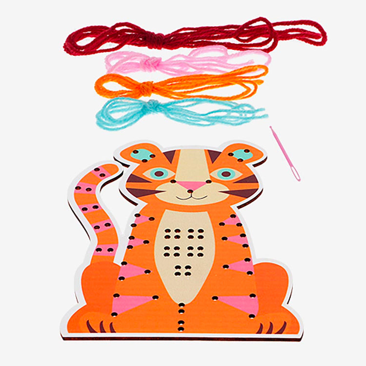 Kit DIY tigre à coudre, parfait pour atelier enfant
