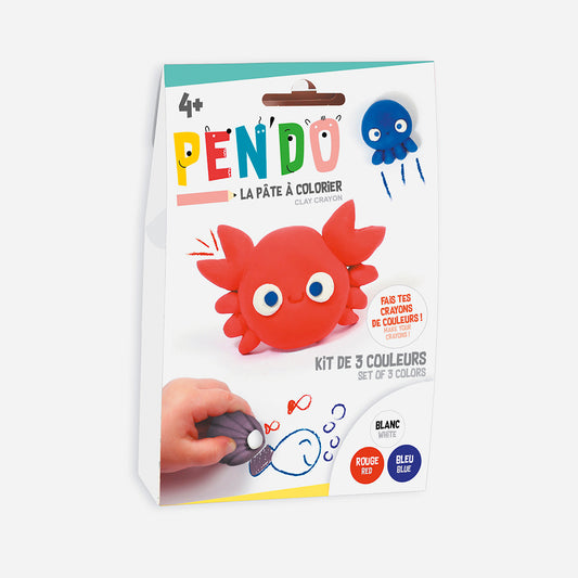 Kit DIY animaux marins pâte à colorier pendo : cadeau anniversaire original