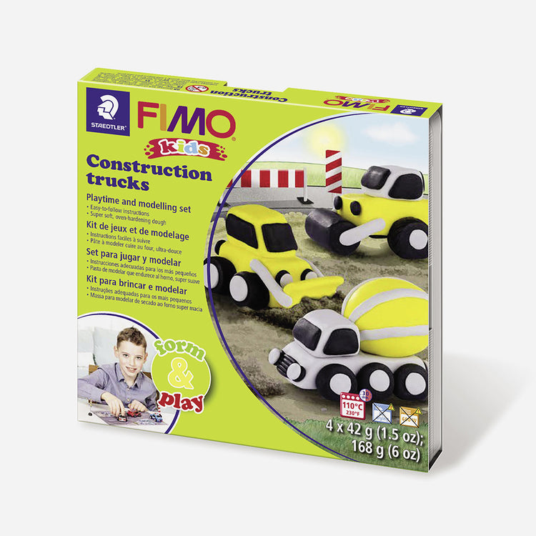 Kit DIY camion de construction pĂąte fimo : idee cadeau anniversaire garcon