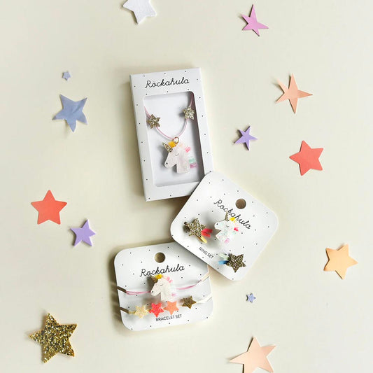 Bagues licorne et étoiles filantes : idée pochette surprise anniversaire enfant