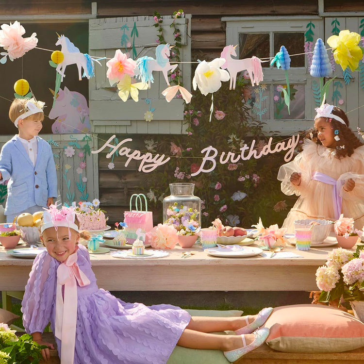 Décoration cupcakes licorne, ensemble complet pour anniversaire