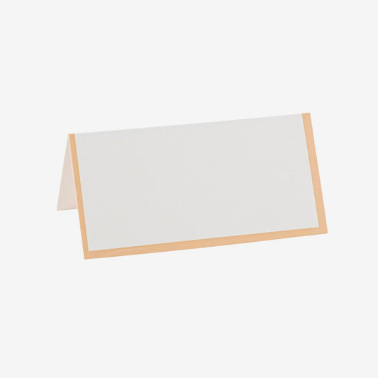 10 marque-places crème et camel, parfaits pour une décoration chaleureuse