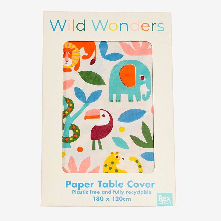 Nappe animaux sauvages parfait pour décoration de table d'anniversaire