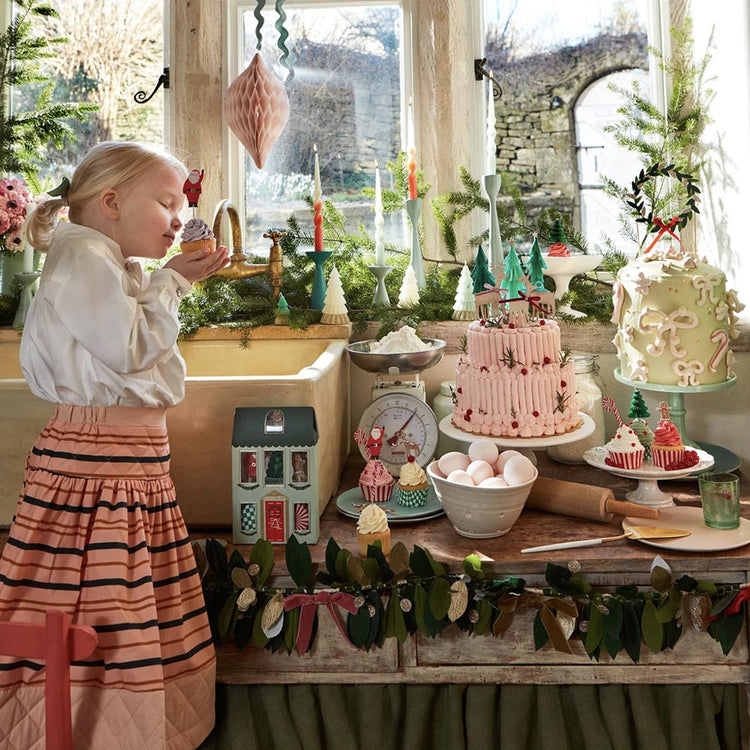 Ensemble de décoration de cupcakes de Noël pour votre fête