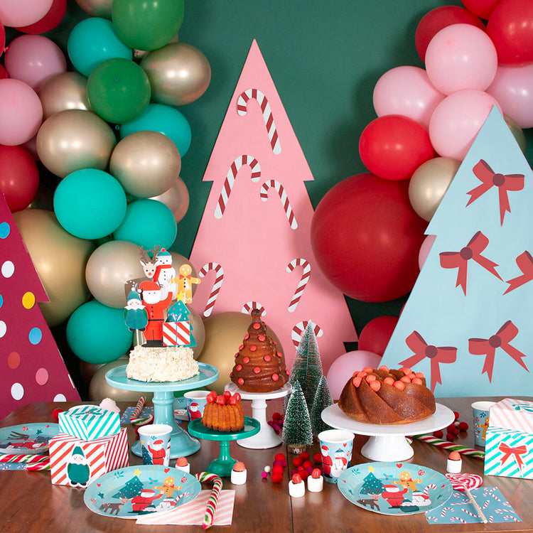 8 assiettes en papier Joyeux Noël : deco de table reveillon de noel