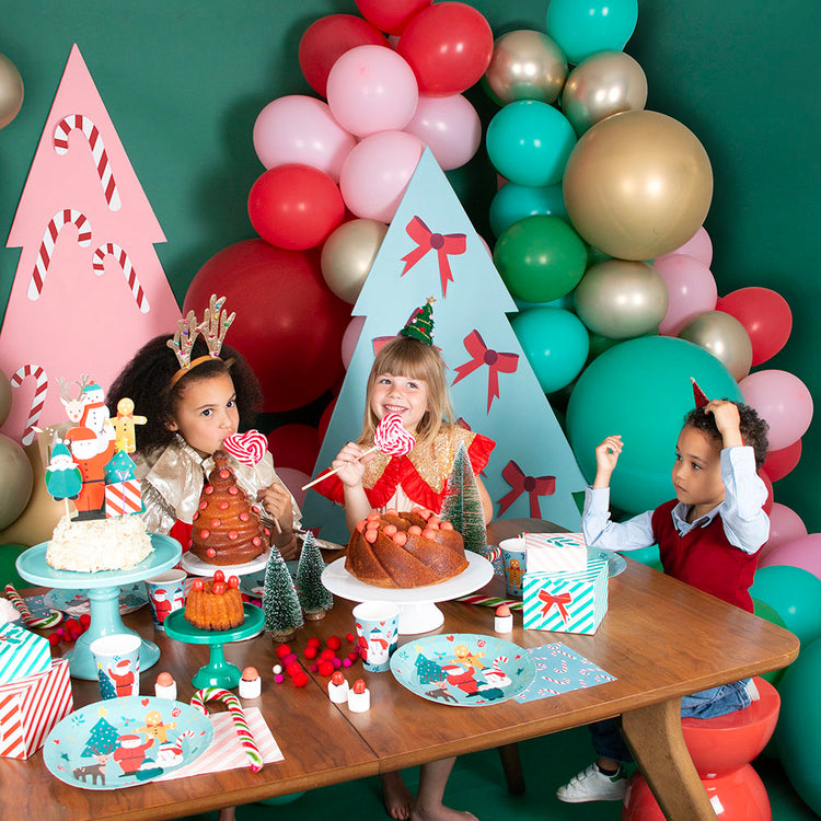 20 serviettes en papier sucre d'orge Noël : deco reveillon de noel