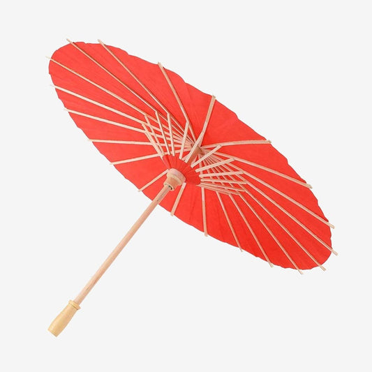 Ombrelle chinoise rouge, décoration traditionnelle festive