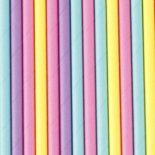 Décoration d'anniversaire : pailles multicolores pour anniversaire