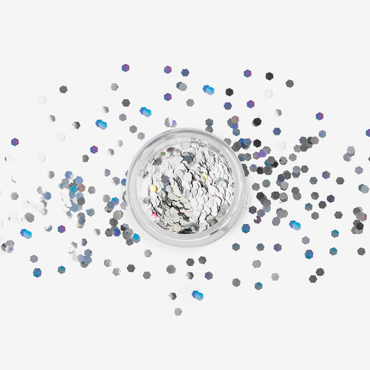 Paillettes holographiques visage et corps : maquillage facile