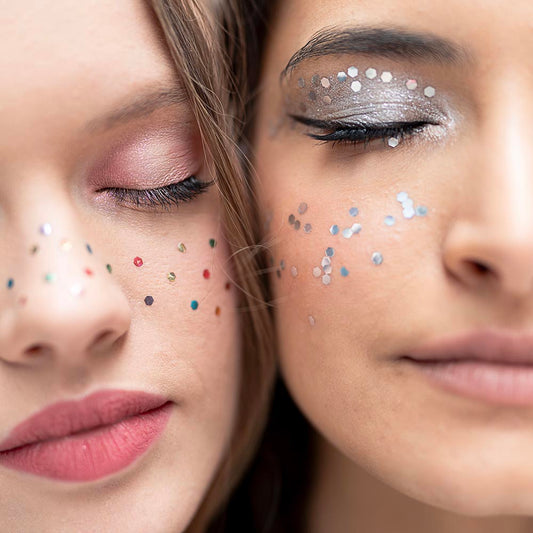 Paillettes holographiques visage et corps pour le Nouvel An