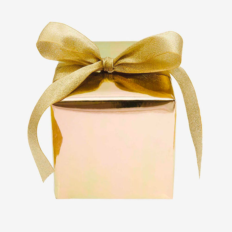 Noël - Papier cadeau : 1 rouleau doré parfait pour cadeaux de Noël