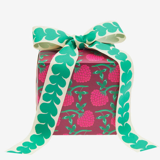 Emballage framboise original pour anniversaire enfant