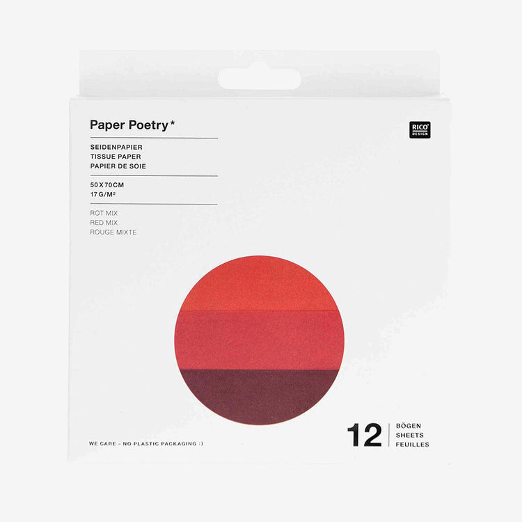 Papier de soie rouge mixte pour emballage papier cadeau noel chic