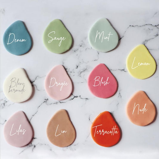 Pâte à sucre - terracotta pour embellir un gâteau