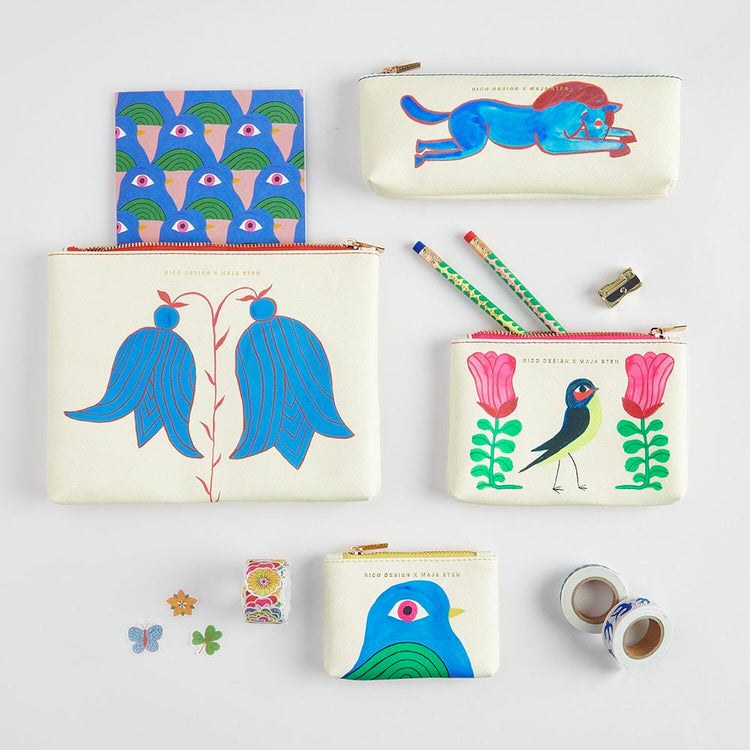 Petit porte-monnaie oiseau à glisser dans une pochette