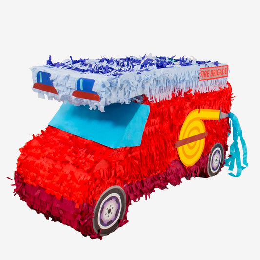 Pinata camion de pompier pour animation d'anniversaire pompier