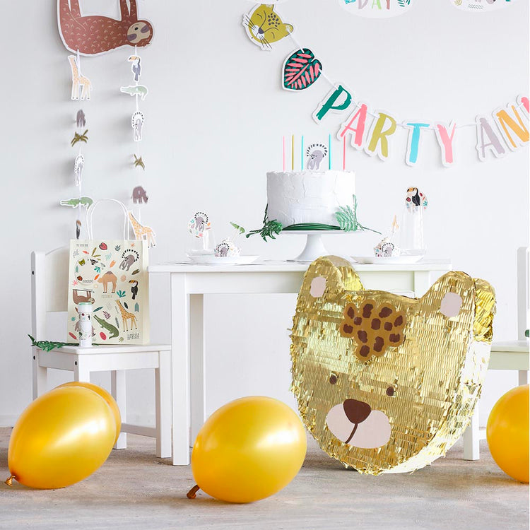 Pinata léopard : animation anniversaire originale thème safari