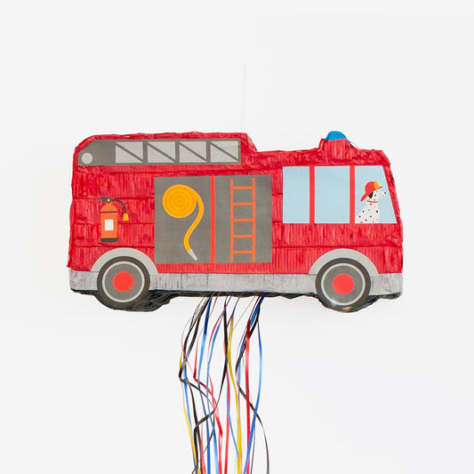 Pinata camion de pompier : animation anniversaire garcon