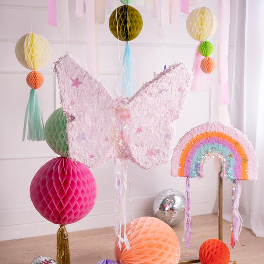Piñata papillon, déco d’anniversaire fille