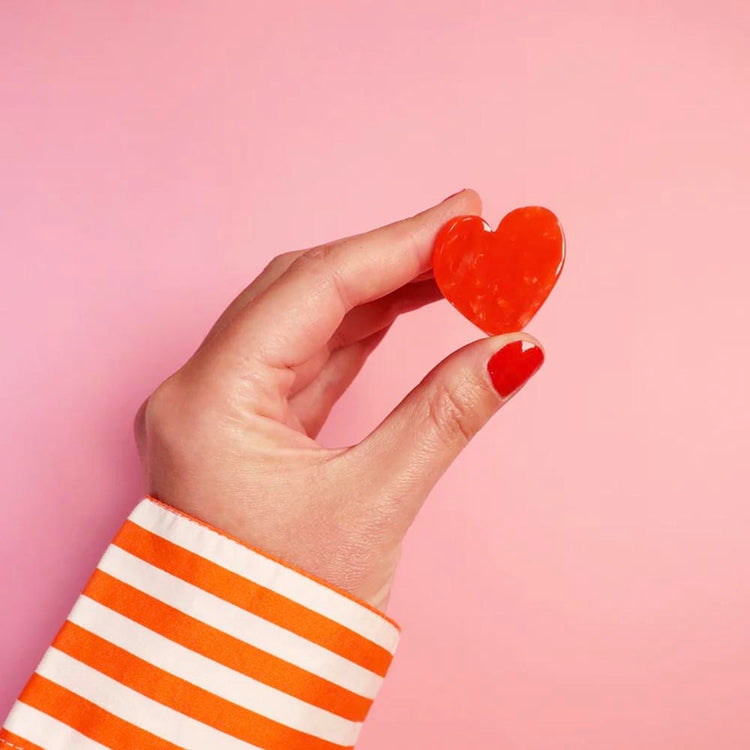 1 mini pince à cheveux coeur : cadeau anniversaire adulte