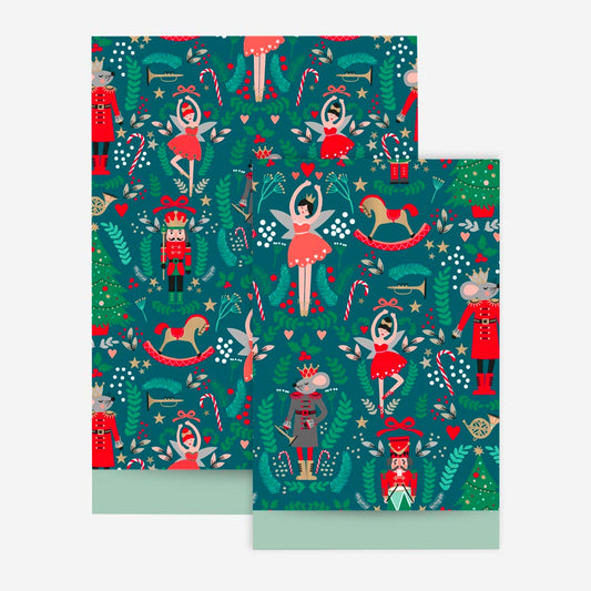 Papeterie de Noël : 1 pochette en papier casse-noisette pour cadeau de noel ou avent