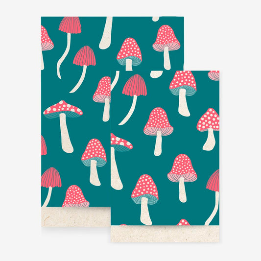 Pochette surprise en papier champignons pour anniversaire enfant
