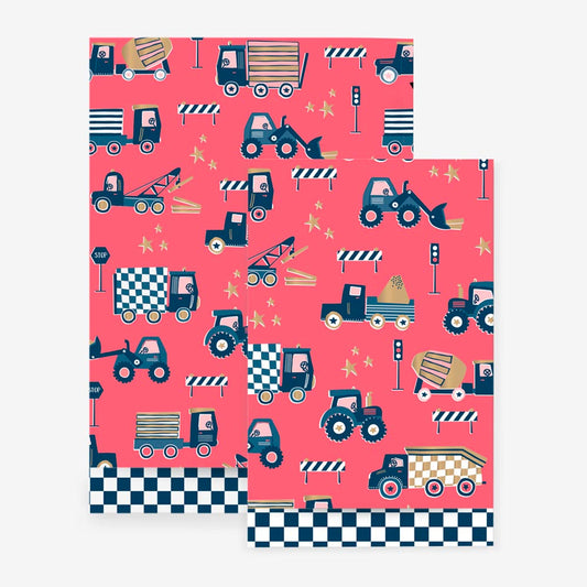 Calendrier de l'avent fait maison garcon : pochette papier chantier