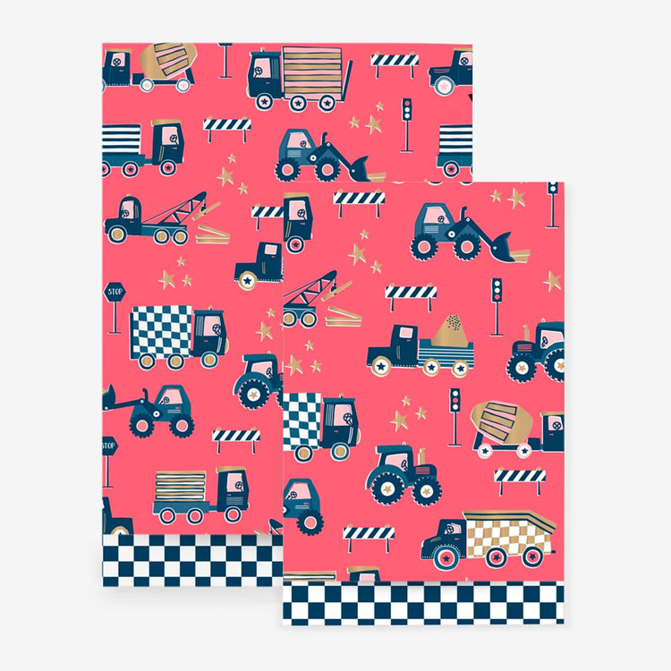 Calendrier de l'avent fait maison garcon : pochette papier chantier